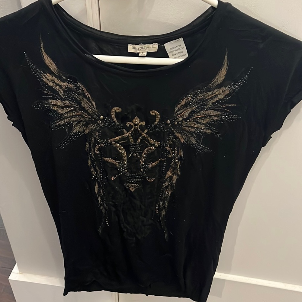 Miss me shirt large kids but could fit small adult